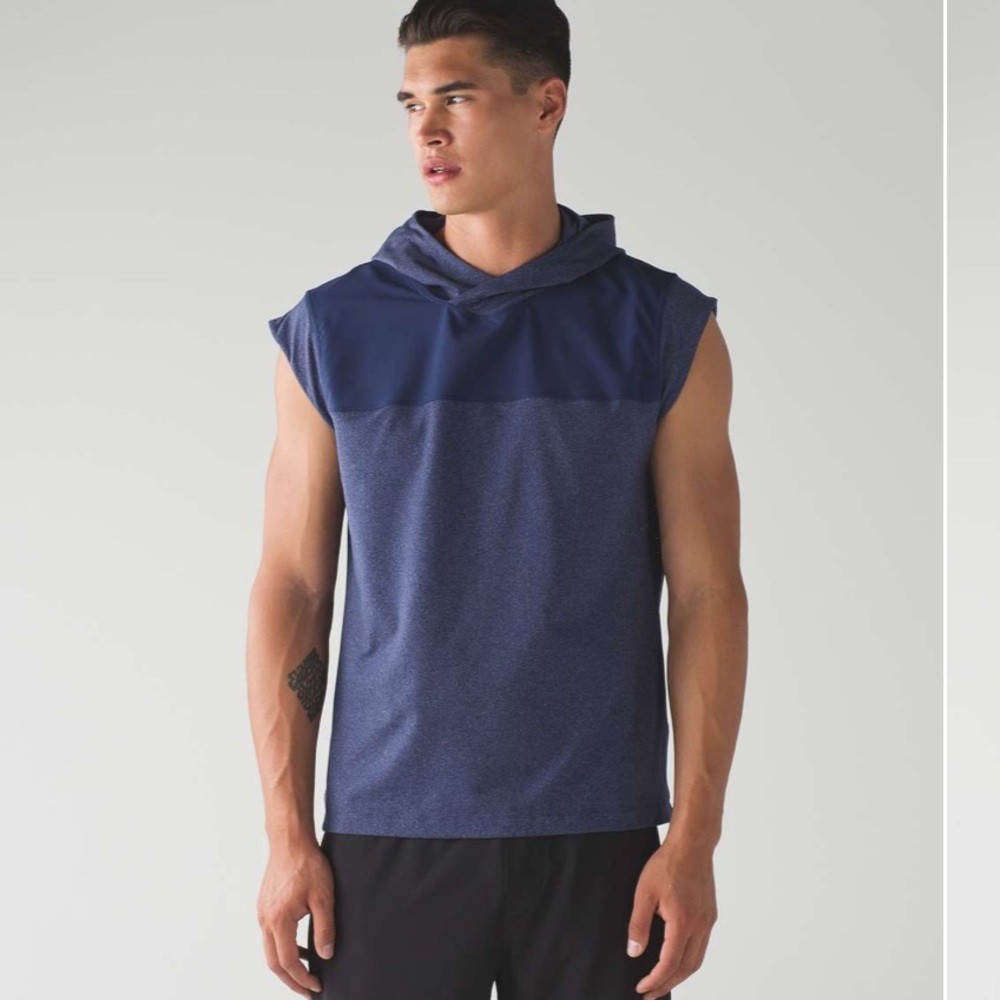 LULULEMON blue Y2K Stealth Hooded Sleeveless vest